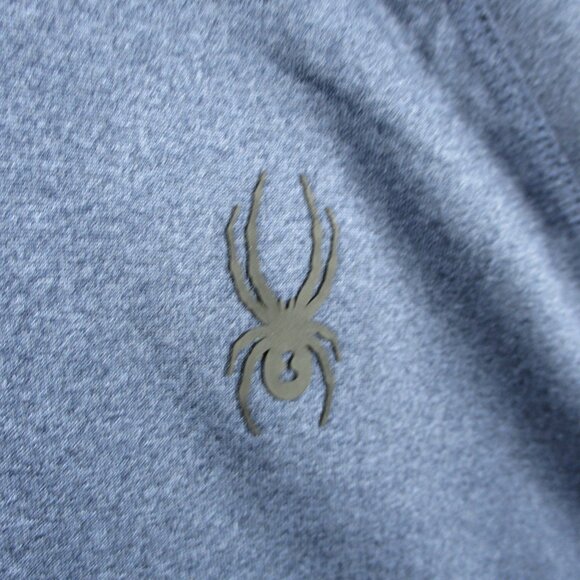 Spyder ProWeb Shirt Mens XL BlueMidweight Base Layer Ski Performance Reflective - Picture 3 of 16